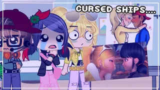 MIRACULOUS LADYBUG REACTS - TO CURSED SHIPS AGAIN!? || Part 1 || [Gacha Club]