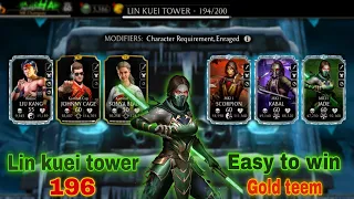 Lin kuei tower 194 - Enraged match | with gold teem |Easy to win | watch full video