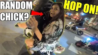 Picking Woman Up On Mini Bikes - Most Epic Grom Ride In Chicago!