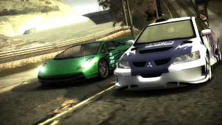 Mitsubishi Evo VIII vs Lamborghini Gallardo | Earl | race 2 | Need for Speed : Most Wanted (2005)