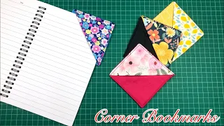 Fabric Corner Bookmarks. ✅✅ How to make Fabric Bookmarks sewing tutorial. DIY Bookmarks.