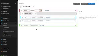 Creating a custom workout in Garmin Connect Web