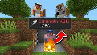 Minecraft Manhunt But Damage Increases Your Strength...