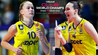 Russian Volleyball Tandem Arina Fedorovtseva & Anna Lazareva - Unbelievable Spikes | WCWC 2021