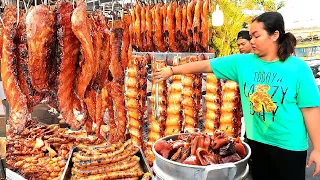 Tasty Deliciously! Grill Duck, BBQ Pork, Chicken, Intestine, Braised Pork - Cambodian Street Food