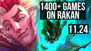 RAKAN & Jhin vs THRESH & Aphelios (SUP) | 3/0/11, 3.5M mastery, 1400+ games | NA Diamond | 11.24