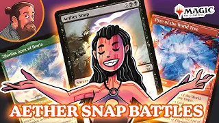 How Many Battles Can Aether Snap Flip at Once in Modern? | Against the Odds | Magic: the Gathering