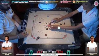 CARROM | ABHISHEK CHAVAN (RATNAGIRI) VS YOGESH DHONGADE (MUMBAI) | PQ: 216 (MS)