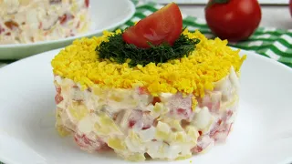 До чего же ВКУСНО! Обалденный САЛАТ с копченой курицей ☆ Вкусный салат на праздничный стол