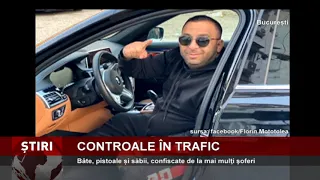 Bâte, pistoale și săbii, confiscate de la mai mulţi şoferi