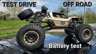 ROCK CRAWLER SUPER SONIC SF TEAM RC truck TEST DRIVE off road AWD 2.4GHz remote BATTERY TEST 4x4
