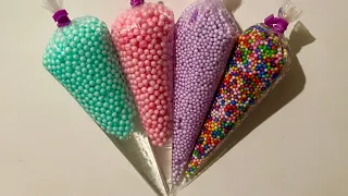 Making Crunchy Slime with piping bags - So Satisfying ASMR video #48