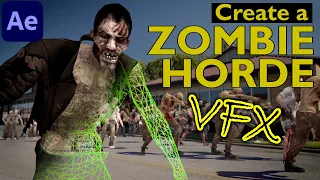 How to make a ZOMBIE HORDE effect - After Effects Tutorial Zombie VFX