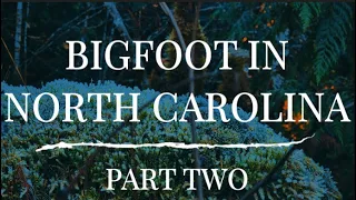 BIGFOOT IN NORTH CAROLINA - PART TWO