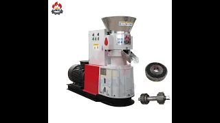 Flat Die Pellet Machine SKJ2-300A Model Wood Pellet Machine...Making Wood Pellets For Home Heating.