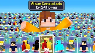 Completei o ALBUM DA COPA dos YOUTUBERS em 24 HORAS no Minecraft! (COPA 2022)