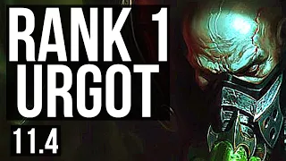 URGOT vs JAYCE (TOP) | Rank 1 Urgot, 4/1/2 | KR Challenger | v11.4