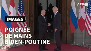 Biden et Poutine se serrent la main avant le début de leur sommet à Genève | AFP Images