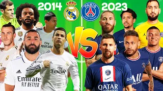 2014 REAL MADRID 🆚 2023 PSG 😲🔥 (Ronaldo, Messi, Neymar, Mbappe, Ramos, Benzema) 🔥😲 LONG TEAM VS 😲🔥