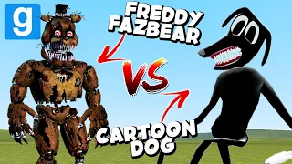 IS CARTOON DOG STRONGER THAN... FREDDY FAZBEAR?! (Garry's Mod Sandbox) - FNAF vs Trevor Henderson