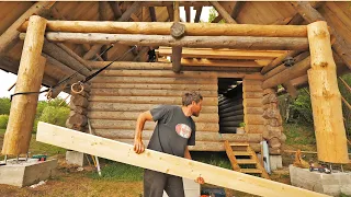 Building Off Grid LOG CABIN / The Roof is DONE!  (S 2 Ep 13)