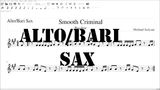 Smooth Criminal Bassline Alto/Bari Sax Sheet Music