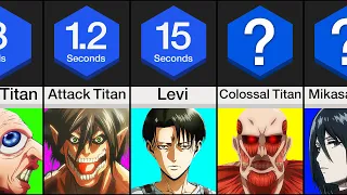 Comparison: How Long Could You Survive Against AOT Characters?