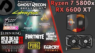 Ryzen 7 5800x + RX 6600 XT - Test in 12 GAMES | 1080p