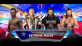 WWE2K24 | Cody Rhodes VS Roman Reigns VS CM Punk VS Drew Mcintyre -Fatal 4 - WAY Extreme Rules Match