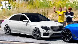 РЕАЛЬНАЯ ЖИЗНЬ В GTA 5 - ПОПАЛИ В АВАРИЮ НА MERCEDES S63 AMG И BMW M740! 🌊ВОТЕР