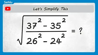 😎 Nice Square Root Math Simplification, #sehlu #math #algebra #imo #matholympiad