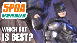 BALE VS AFFLECK! DC Multiverse Justice League Batman vs Dark Knight Trilogy Action Figure Review