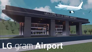 LG gram airport speed build [ ROBLOX Bloxburg ] + giveaway & tour