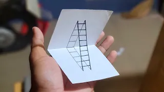 Easy 3D Drawing Ladder Illusion | 3D Trick Art On Paper - MrRorth Drawing