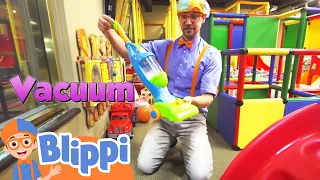 Blippi Learns to Clean Up At The Kinderland Indoor Playground! | Educational Videos for Toddlers
