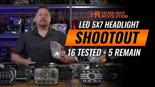 5x7 SEALED BEAM LED HEADLIGHT SHOOTOUT - We Tested 16 Different Headlights And Only 5 Passed