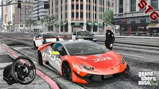 GTA 5 REAL LIFE MOD #703 - LET'S GO TO WORK!!!(GTA 5 REAL LIFE MODS) T-GT STEERING WHEEL