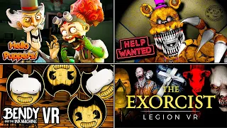 VR Horror Marathon | Hello Puppets | Help Wanted | BATIM VR | The Exorcist Legion VR | No Commentary