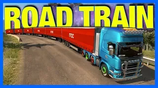 ROAD TRAIN!! (Euro Truck Simulator 2) **10,000 Horsepower**