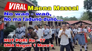 Maena Massal HEBOH! Puncak Perayaan HUT PGRI KE-77 SMAN 1 Moro'o