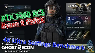 Ghost Recon Breakpoint Benchmark in 4K Ultra Settings | AMD Zen3 Ryzen 9 5950X - Nvidia RTX 3080 XC3