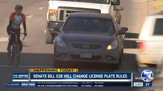 Colorado lawmakers voting on front license plate laws