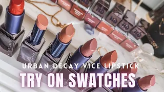 URBAN DECAY VICE LIPSTICK TRY ON SWATCHES #SHORTS