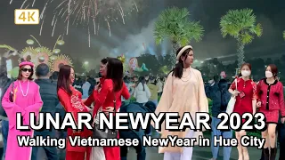 【🇻🇳 4K】Walking in Lunar New Year 2023 in Hue City Vietnam - Vietnamese New Year