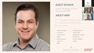Achieving Your Property Investment Goals Webinar With Jordan Weinberg, CPA, CA, and Partner at MNP