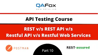 REST versus REST API versus Restful API versus Restful Web Services (API Testing - Part 10)