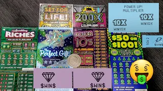 POWER UP 10X / 10X AND X2 DIMONDS PLAYING CALIFORNIA SCRATCHERS TICKETS 🔥⚡️👉💰💵
