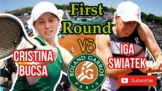 IGA SWIATEK VS CRISTINA BUCSA FOR THE FIRST ROUND OF FRENCH OPEN 2023 | ROLAND GARROS 2023