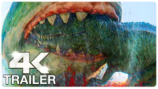 MEG 2 THE TRENCH "T-Rex Vs Megalodon" Trailer (4K ULTRA HD) NEW 2023