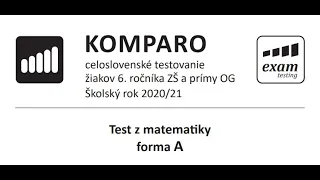 KOMPARO - Matematika 6. ročník (školský rok 2020/21)
